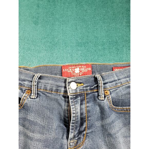 Lucky Brand Jeans Size 2 Womens Blue Stretch Medium Wash Mid Rise Sweet Straight - Picture 6 of 14